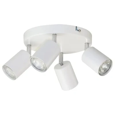 Imagen de Miratic Focos Techo 4 Fuentes de Luz GU10 (Bombillas no Incluidas) (Blanco)