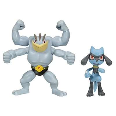 Imagen de Pokemon Figuras 2 Pack Machamp &amp; Riolu Juguetes Nueva 2024 5 10 cm Oficialmente