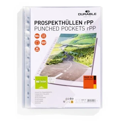 Imagen de DURABLE Fundas para folletos A4 Premium rPP 100 unidades transparente