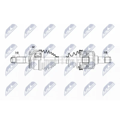 Imagen de NTY NPW KA 378 Árbol de transmisión Eje delantero, izquierda 662 Caja cambios manual KIA: CARNIVAL / GRAND 3