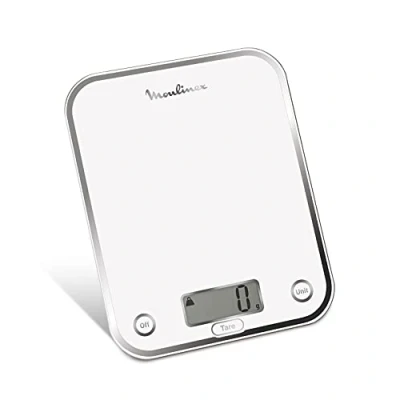 Imagen de Moulinex BN5000 Optiss, Báscula de cocina, vidrio templado resistente, función líquida, blanco