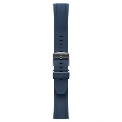 Imagen de Pininfarina FKM Correa de caucho fluoroelastómero 22 mm para reloj inteligente Senso Hybrid con Hebilla acero fácil abrir Resistente al agua Azul oscuro gris