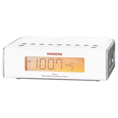 Imagen de Radio despertador Sangean RCR 5, AM/FM, Temporizador de alarma dual, Blanco
