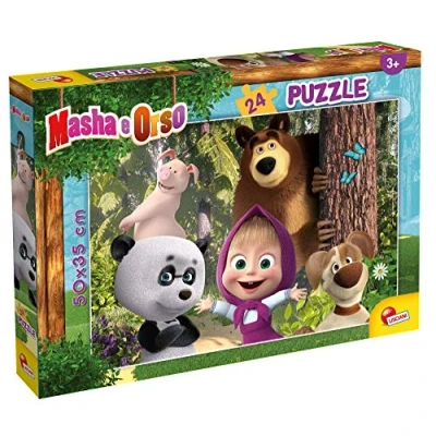 Imagen de Liscianigiochi 35x50 cm And The Bear Animales Puzle para niños, single, color masha puzzle 24 piezas hazte amigo (86078)