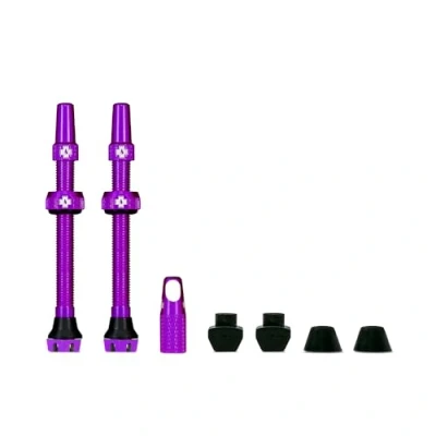 Imagen de Muc Off Set de Válvula Presta para Tubeless, Tornasolado, 40 mm Bicicleta Sin Fugas Con Herramienta Extracción Núcleo Integrada