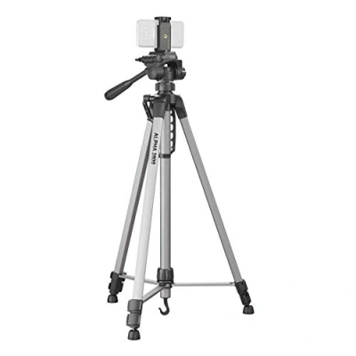 Imagen de Cullmann 52129 Trípode móvil Alpha 2800 con Soporte para Smartphone (184, 5 cm de Altura, Cabeza 3 vías, 2 Extensiones) Plata