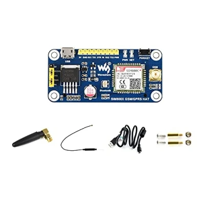 Imagen de Waveshare gsm/GPRS Hat for Raspberry Pi 2B/3B/3B+/Zero/Zero W Jetson Nano Based on SIM800C Send Messages Connect to Wireless Internet Transfer Data