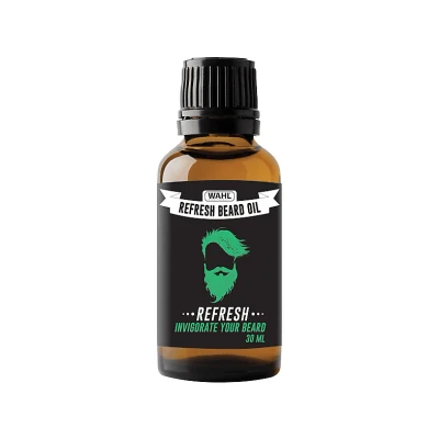 Imagen de Aceite para la barba WAHL 3999.0460 Refrescante, 0.03 l, Con aromas de menta fresca, eucalipto y árbol té