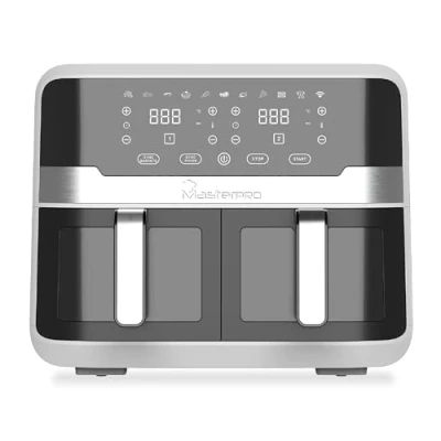 Imagen de MasterPRO Rocket Duo 900 Freidora De Aire Doble 9 litros Y 2400w Control Tiempo Temperatura Pantalla Digital Cestas Aluminio Fáciles Limpiar Desde Smartphone Airfryer