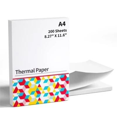 Imagen de Papel térmico plegable A4 para impresora portátil M08F, Compatible con Brother PJ762/PJ763MFi, Phomemo HPRT MT800, de secado rápido impresora, 210x297mm, 200 hojas