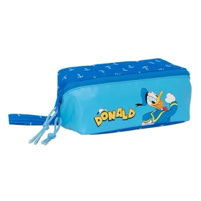 Imagen de Safta M050, Donald Portatodo Cuadrado Grande, Infantil, Estuche Niño, Ideal Edad Escolar, Cómodo y Versátil, Calidad Resistencia, 22x10x10 cm, Color Azul Unisex niños, Estándar