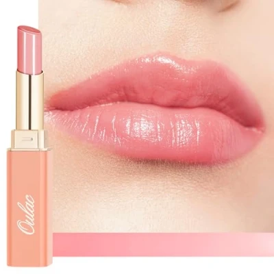 Imagen de Oulac 2 in 1 Pintalabios y Bálsamo Labial Rosa Brillante Hidratante, Enriquecido Con Aceite de Rosa,Acabado para Labios Secos, Agrietados Dañados,Vegan, (22)
