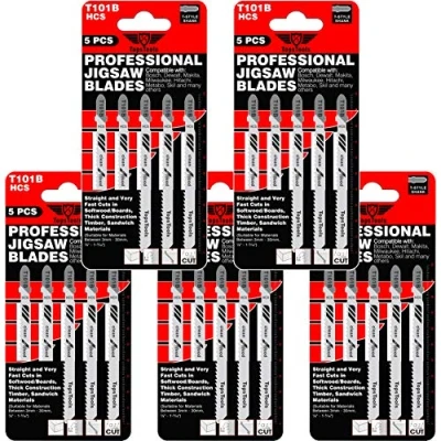 Imagen de 25 hojas de sierra calar TopsTools T101B compatibles con Bosch, Dewalt, Makita, Milwaukee y muchos más