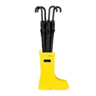 Imagen de Balvi Paragüero Rain Boots Color Amarillo Fácil circulación de Aire y con Bandeja Recoge Aguas Metal