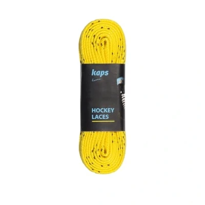 Imagen de Kaps Cordones de Poliéster Impermeables Fuerza Tensión Superior 190 daN Resistentes al Agua Para Patines Hockey sobre Hielo Amarillo y Negro 330cm