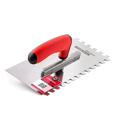 Imagen de COMENSAL® Llana Dentada Inox Peine para Colocación de Baldosas Espátula Mango Ergonomico Made in EU 10x10 mm