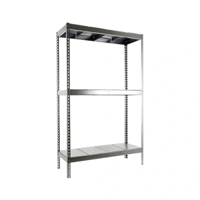 Imagen de SimonRack Estantería Metálica Almacenaje, Sin Tornillos, 3 Baldas, Alta Capacidad Carga 400 kg, 2000x1200x600 mm, Taller Garaje Trastero, Galva/Galva