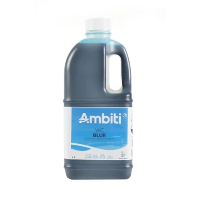 Imagen de Ambiti Blue Aditivo para Depósito Eliminación de Residuos WC Líquido Aguas Negras Inodoro Autocaravanas y Caravanas Sanitary Fluid Fragancia Piña Colada 2 Litros