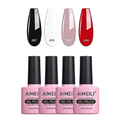 Imagen de AIMEILI Esmaltes Semipermanentes Para Uñas De en Gel UV LED Pintauñas Permanente Set Regalo Soak Off Manicura Colores La Mezcla 4 X 10ml 19