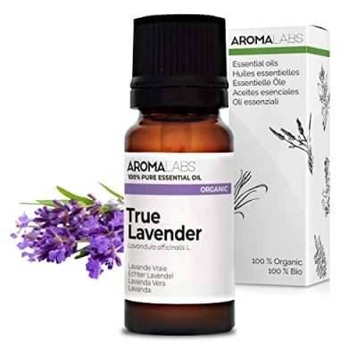 Imagen de BIO Aceite Esencial LAVANDA 10mL 100% Puro, Natural, Quimiotipado y Certificado AB AROMA LABS (Marca Francesa)