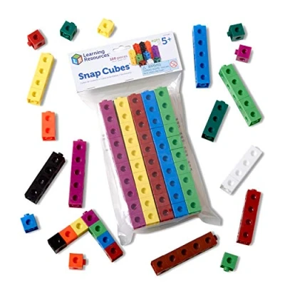 Imagen de Learning Resources Cubos encajables Snap Cubes (Set de 100), policubos para matemáticas niños, manipulativos contar, bloques multibase, 5 años