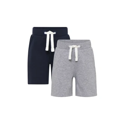 Imagen de MINYMO Basic Casual Sweat Short (2 Unidades) Pantalones Cortos Informales, Azul Marino, 92 cm Unisex niños