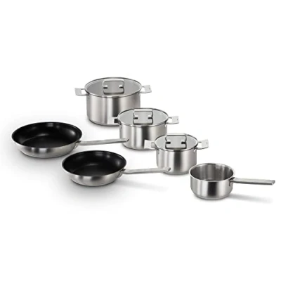 Imagen de Bosch Set de Utensilios Cocina, 6 Piezas, apto para todo tipo Placas, Acero Inoxidable, HEZ9SE060