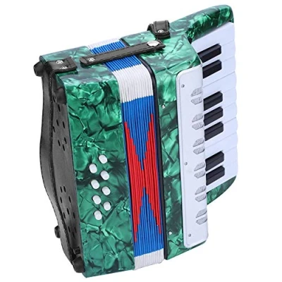 Imagen de Venta loca piano bajo, acordeón de bajo 8 bajos, piano, instrumento musical, para principiantes, estudiantes(verde)