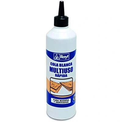 Imagen de Rayt 036 39 Botellín de cola blanca multiuso rápida para madera, papel, cartón, cerámica y todo tipo materiales porosos, 50g