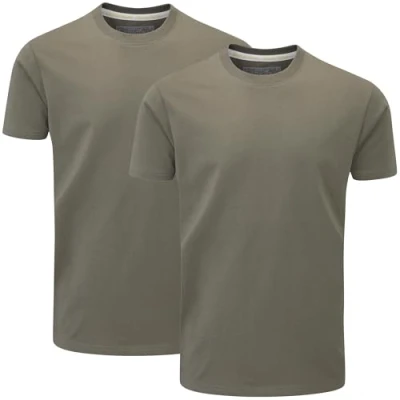 Imagen de Charles Wilson Paquete 2 Camisetas Cuello Redondo (XL, Charcoal (0824))