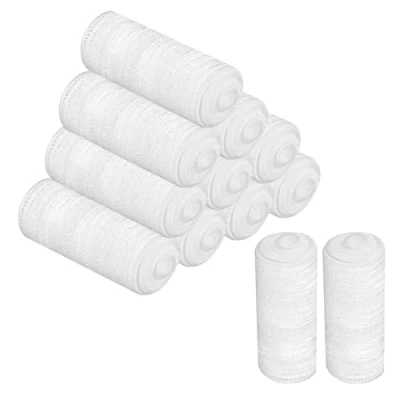 Imagen de 12 vendas elásticas de gasa, 5 cm x 2 m, fijación, vendaje elástico, material para heridas
