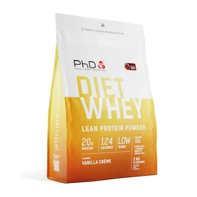 Imagen de PhD Nutrition Diet Whey Protein en polvo 2kg Crema de vainilla, proteína baja calorías para complementar la dieta con 16g por ración