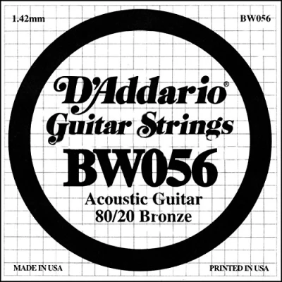 Imagen de D&#039;Addario .056 Bronze Wound Single String for Acoustic Guitar