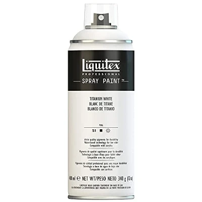 Imagen de Liquitex Acrílico en Spray, 400 ml, Blanco (Blanco De Titanio)