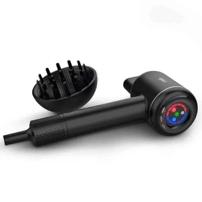 Imagen de GKL Secador de Pelo Iónico profesional con 3 Niveles Velocidad, 4 Temperatura y Función Aire Frío ONYX SMART 1600W Negro