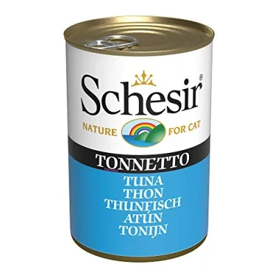 Imagen de Schesir, Comida Húmeda para Gatos Adultos, Sabor Bacoreta, Preparado en Gelatina Blanda Total 0,84 kg (6 latas x 140 gr)