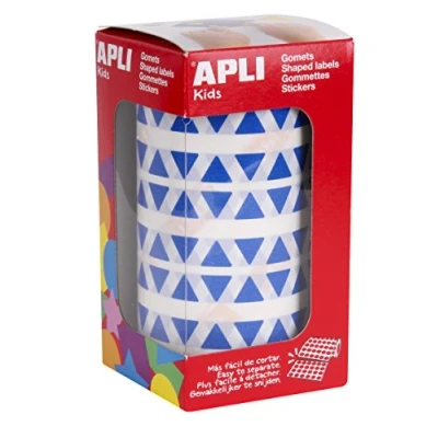 Imagen de APLI Kids 4864 Rollo de gomets triangulares 10,5 mm, color azul