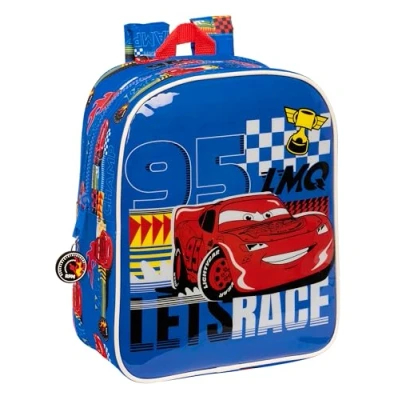 Imagen de Safta CARS RACE READY Mochila Infantil, Niño, Escolar, Adaptable a Carro, Ideal para Guardería, Cómoda y Versátil, Calidad Resistencia, 22x10x27 cm, Color Azul Eléctrico