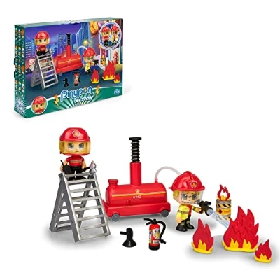 Imagen de Pinypon Action Bomba de Agua y 2 Bomberos, para niños niñas a Partir 4 años, Famosa (700016236)