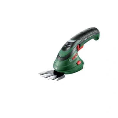 Imagen de Bosch Home and Garden 0600833106 Juego de Tijeras Cortacésped a Batería Isio, 3.6 V, Anchura la Sierra: 8 cm, en Bolsa Blanda