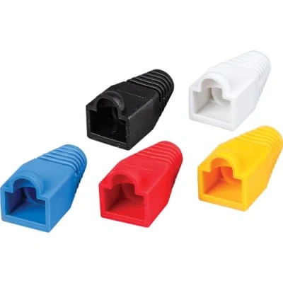 Imagen de Klein Tools VDV824 650 CAT6/CAT5e Data Ethernet Network RJ45 Terminated Strain Relief Boots, protección de pestillo, código Color, Paquete 100