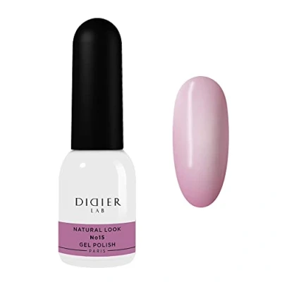 Imagen de Didier Lab Esmalte semipermanente de gel Natural Look No15 Productos profesionales para manicura y pedicura Semi Transparente Jelly Efecto Adecuado principiantes UV