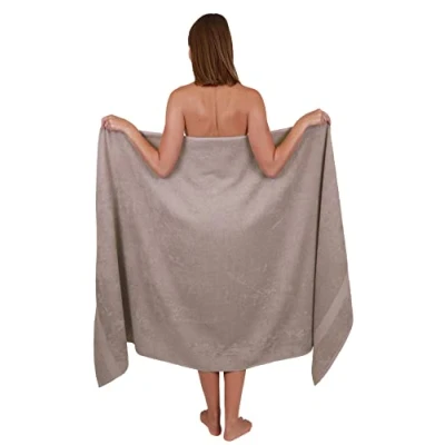 Imagen de Betz Toalla de baño XXL Palermo 100% algodón 100x200 cm Color Gris Piedra