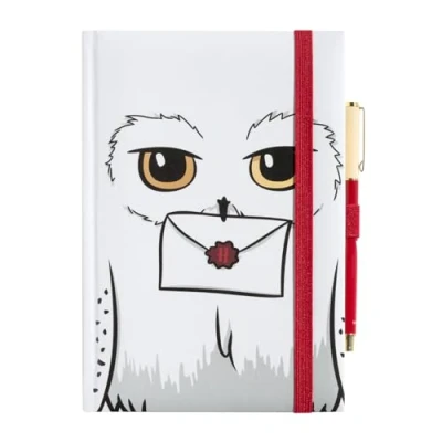 Imagen de Grupo Erik Cuaderno A5 Harry Potter Hedwid Bloc de notas con Boligrafo Libreta hojas blancas pequeño, regalos