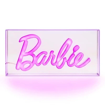 Imagen de Paladone luz de neón LED Barbie Producto oficial, rosa independiente o montada en la pared, accesorios y decoración para habitación maquillaje