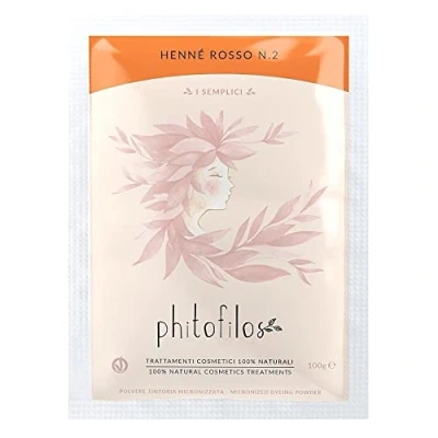 Imagen de PHITOFILOS Henne rojo n.º 2, los simples, ecobio vegano envoltura para el cabello