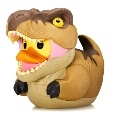 Imagen de TUBBZ Boxed Edition T Rex Figura Coleccionable de Pato Goma Vinilo Producto Oficial Jurassic Park TV, películas y Videojuegos