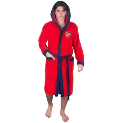 Imagen de Arsenal FC Batín con Forro Polar y Capucha para Hombre Producto Oficial Rojo Pequeña