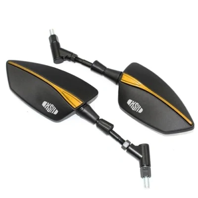 Imagen de Espejo con Manilla de Barra para Yam&amp;AHA XSR700 XSR 700 XSR900 900 XSR125 XSR155 125 Espejos retrovisores Laterales Ajustables Motocicleta Vista Trasera Universal Moto (Color : C Gold)