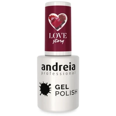 Imagen de Andreia Pintauñas Semipermanentes Esmalte Semipermanente Profesional para Uñas de Gel Manicura con Brillo Intenso que Dura Hasta 4 Semanas Color 303 Roja Sombras Púrpura 10,5 ml